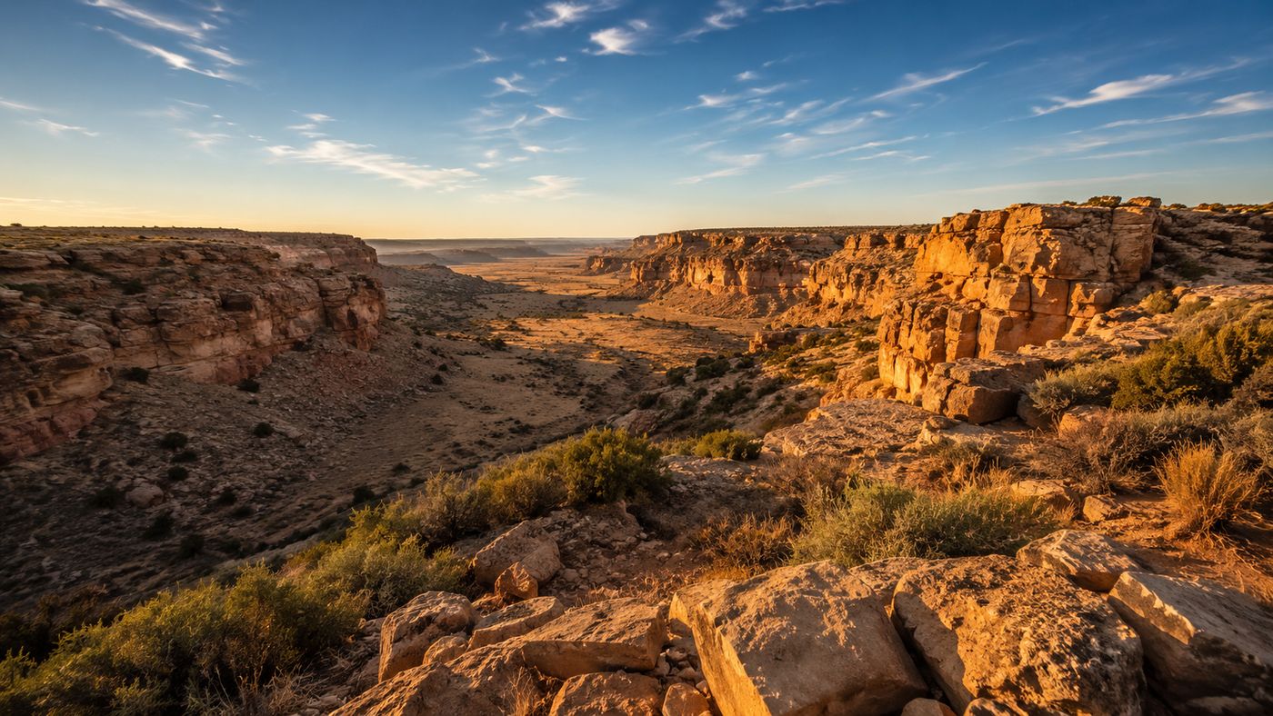 A dramatic canyon landscape near Lubbock, Texas