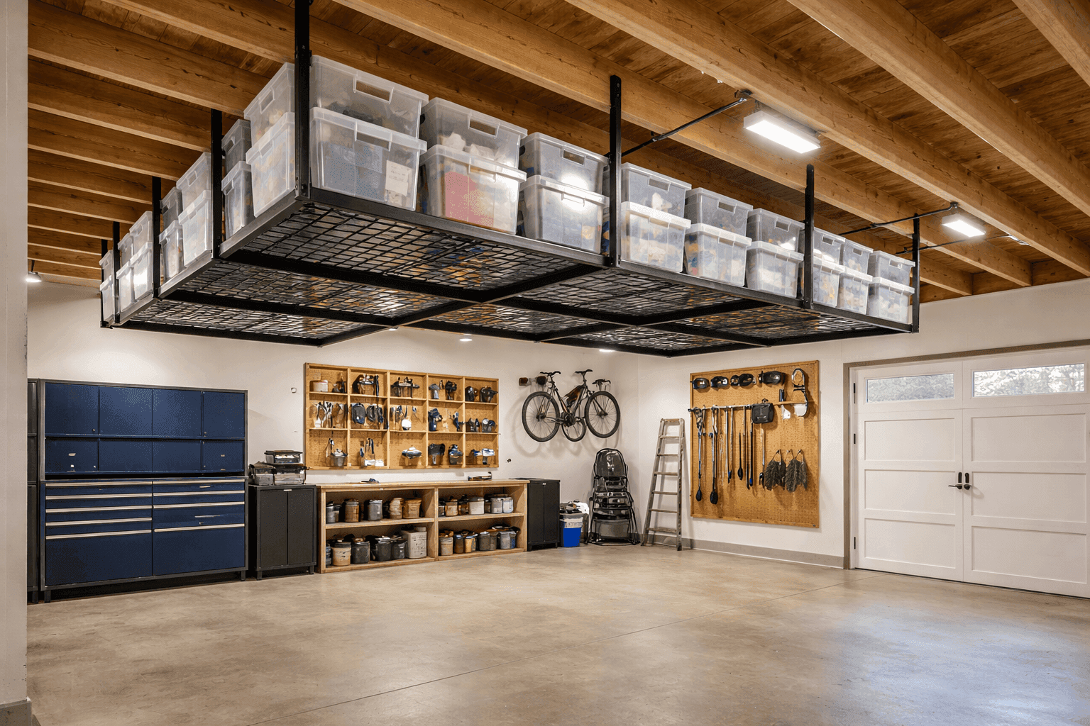 Wooden wall-mounted mail organizer with angled pockets holding letters and magazines with key hooks below mounted on entryway wall